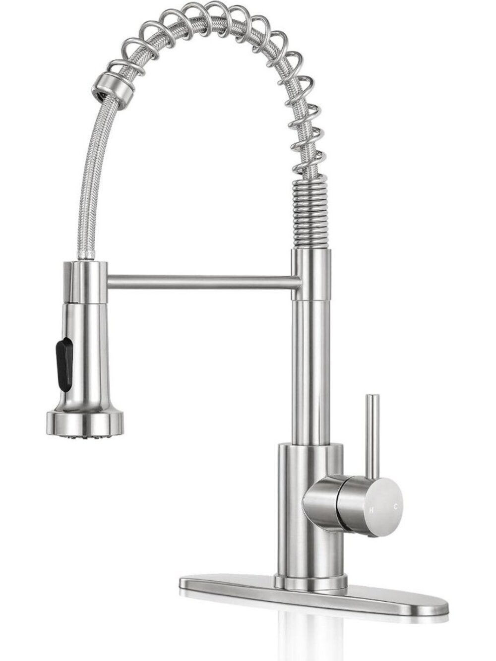 Stylish Brushed Nickel Kitchen Faucet with Pull Down Sprayer for Easy Use